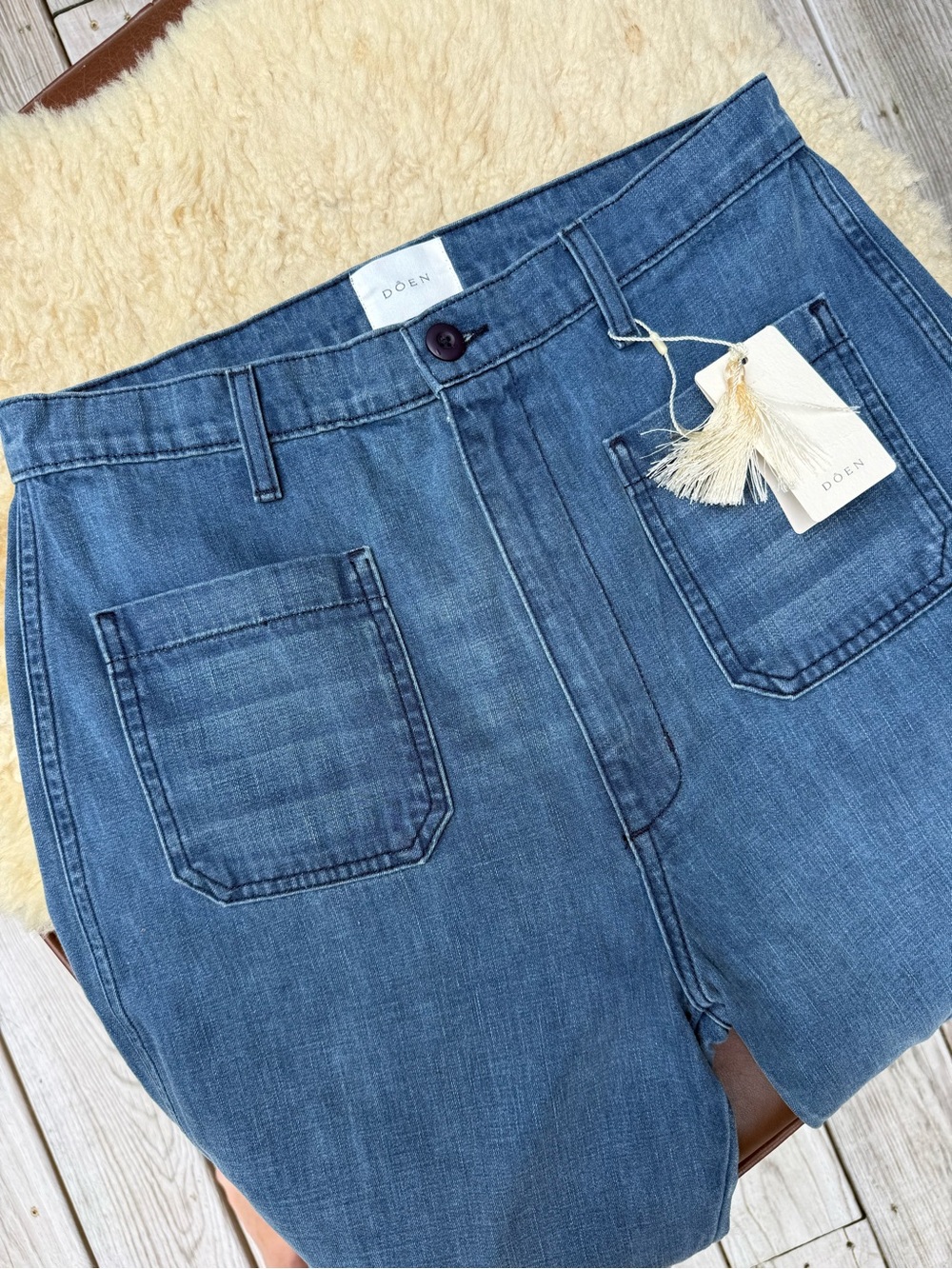 Doen Light Blue Denim Shorts